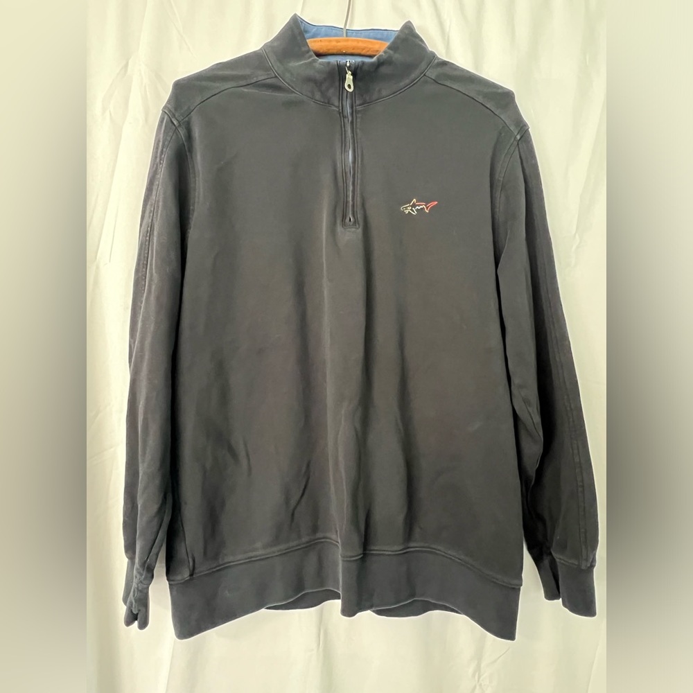 Greg Norman black long sleeve 1/4 zip pullover size large